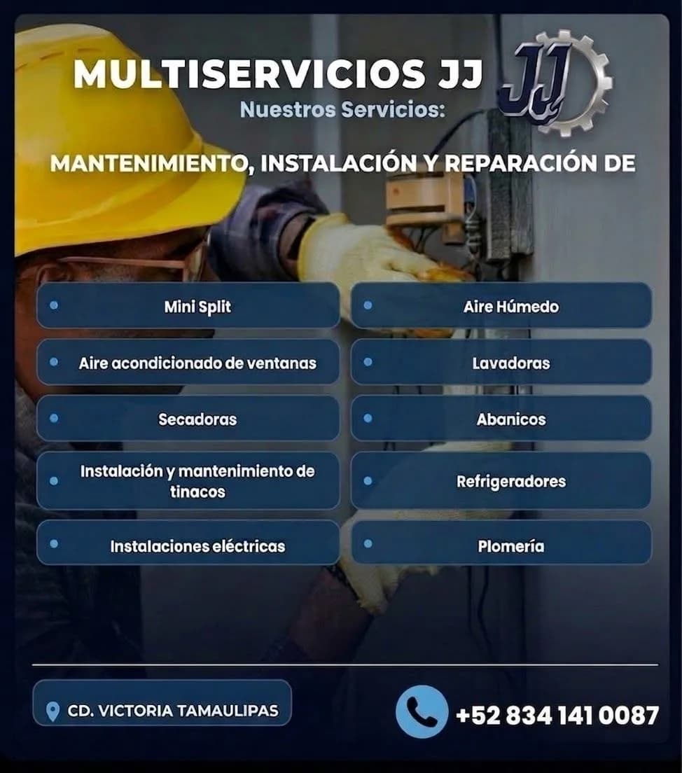 Trabajador con casco amarillo y guantes manipulando cables eléctricos junto a lista de servicios
